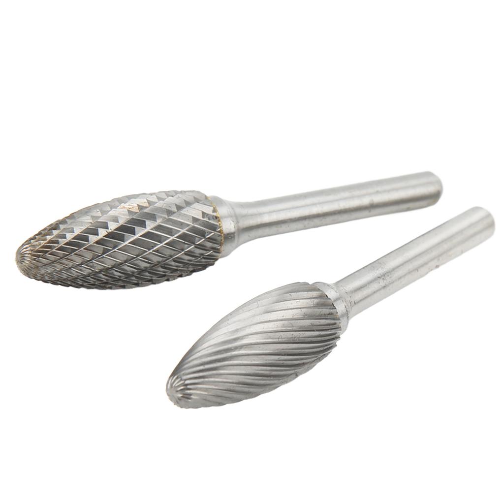 Single Double Cut Carbide Burrs Rotary Files 14mm Cutter Dia 6mm Shank Multipurpose for Metalwork Wood Carving Grinding