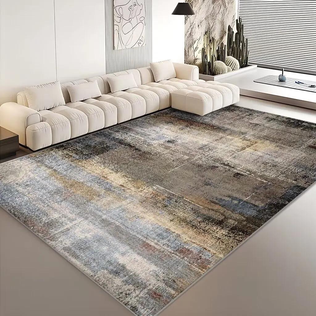 Modern Carpets for Living Room Abstract Large Area Plush Rugs Bedroom Decor Bedside Carpet Grey Washable Floor Mat Lounge Rug