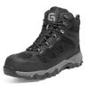 Mens Safety Work Boots Steel Toe Anti-Slip Waterproof Puncture Resistant High-Top Leather Industrial Shoes