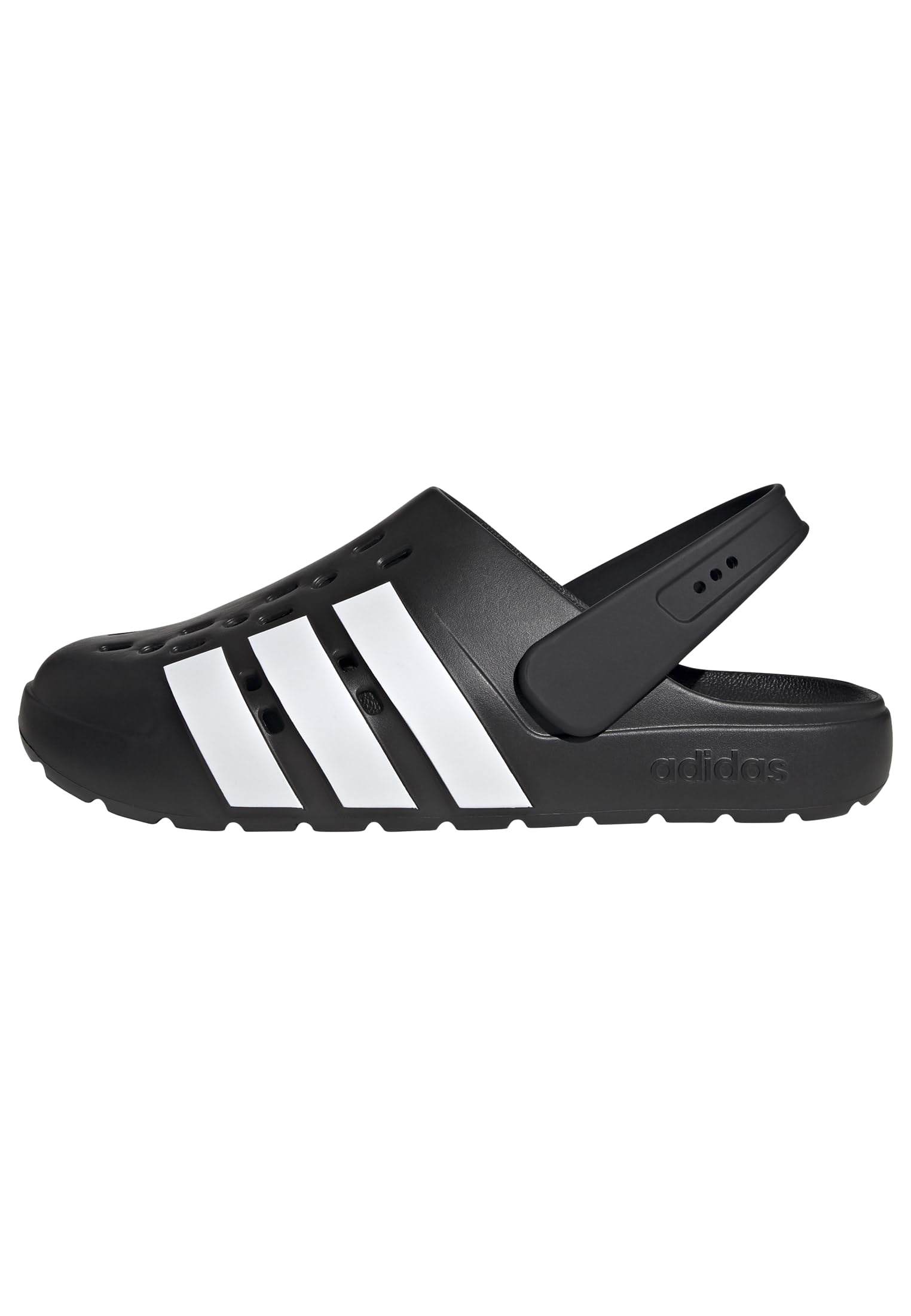 Спортивные сандалии-сабо Adidas Adilette, Унисекс, для взрослых, NRB35, Черный/Белый/Черный (JQ8058), Размер 23.5см