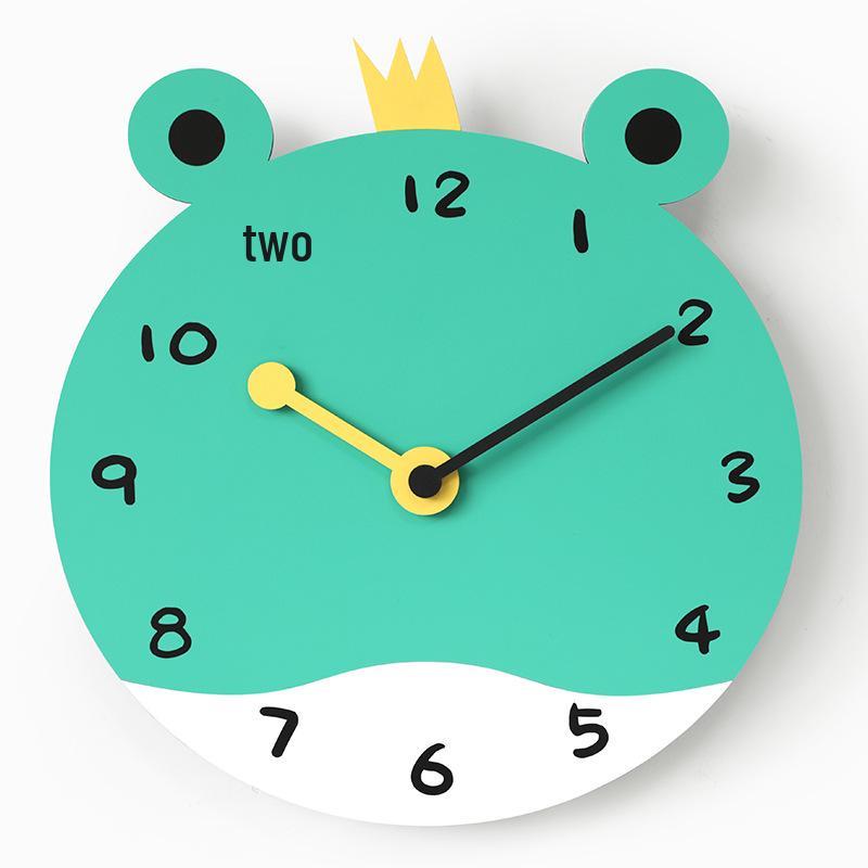 Wozoom Cartoon Silent Wall Clock - Creative, Cute Art for Bedroom Decor