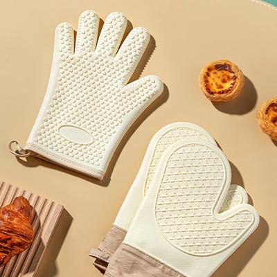 1 pc Maniques d'Four Épaisses en Silicone Résistantes à la Chaleur Antidérapantes Gants de Cuisson pour Cuisine Protection Haute Température