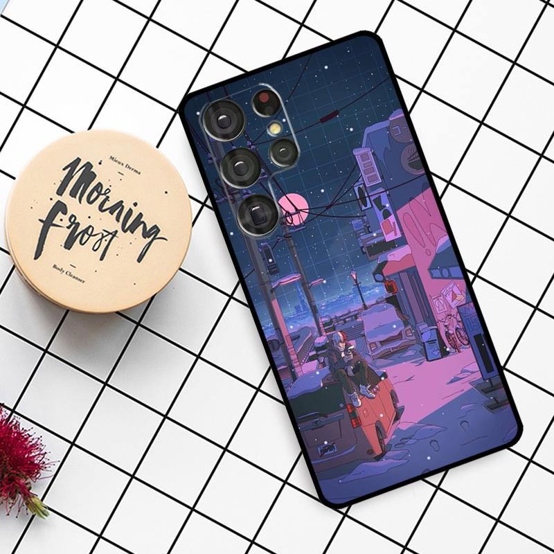 Manga Anime Street Case For Samsung Galaxy S21 S22 S23 S24 S25 Ultra S9 S10 S25 Plus S25 FE S20 FE Phone Cover