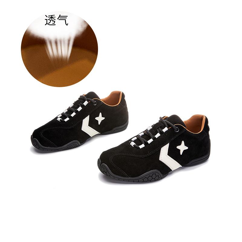 Leather retro Forrest Gump shoes women's 2026 spring casual shoes platform sneakers fashion star women's shoes