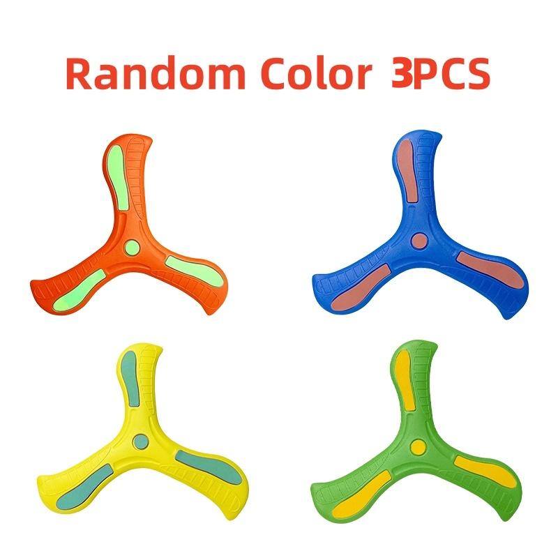 

3pcs Soft Boomerang Toy Three-leaf Cross Outdoor Flying Disc Games Adult-kids Interactive Sports Toys for Decompression Gift