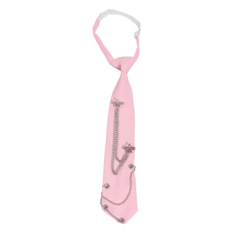 Women's Stylish Star Chain Design Polyester Tie For Party Office Evening Accessories