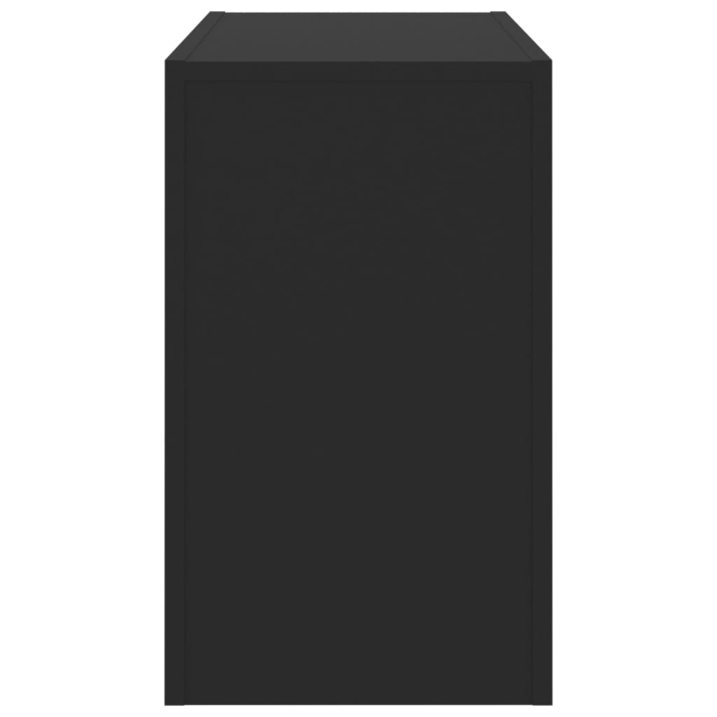  Coffee Tables That Slide Under Each Other, 3 Pcs., Black