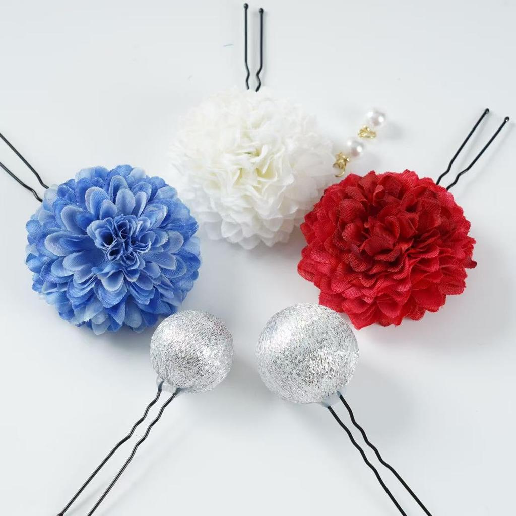 Perlenhaarschmuck, japanischer Stil, süß, Yukata, Haarschmuck für die Volljährigkeitszeremonie, Tischtennis-Chrysantheme, Abschlussfeier, Kindergarten
