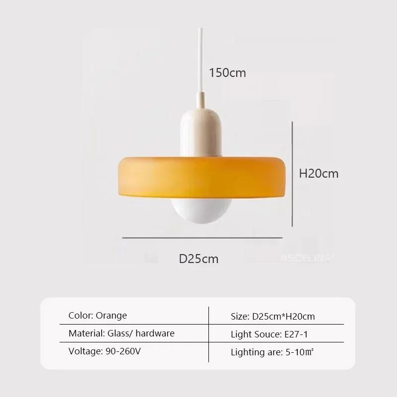 

Средневековый стеклянный подвесной светильник конфетного цвета, одноламповый светильник для гостиной, спальни, столовой, бара, внутренние декоративные светильники Warm light