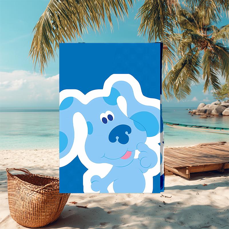 1pc Pistas da Blue Blue’s Clues1 Beach Towel, Comfortable and Thick, and Swimming/Bath/Picnic/Camping Towel, Suitable for Seaside Beaches