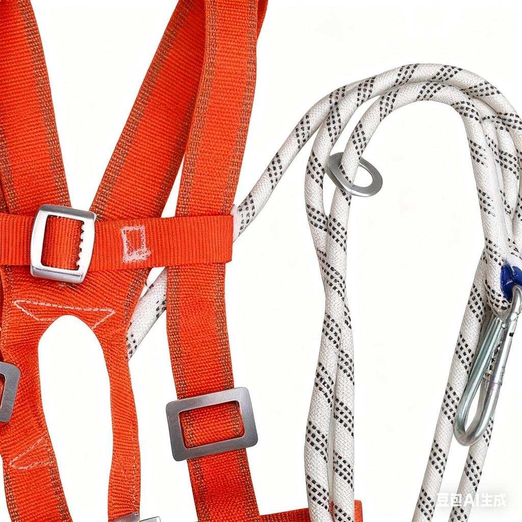 3meter Adjustable Safety Harness Fall Protection Double-Strap Full Body Harness for Window Cleaning, Warehouse, Construction