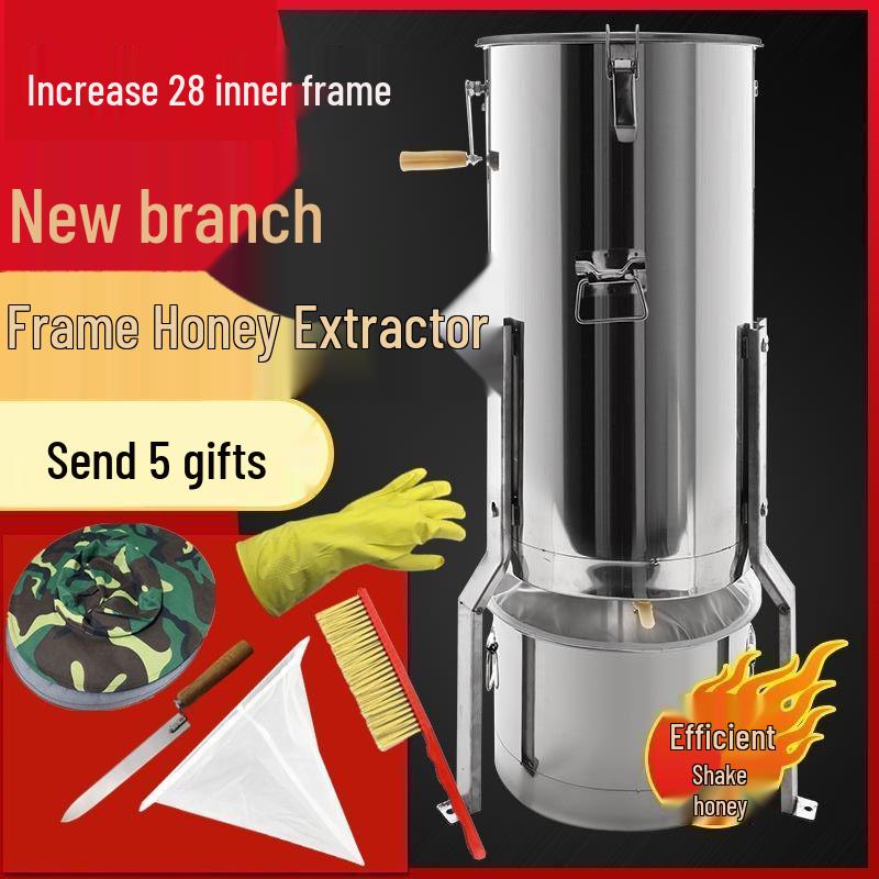 Thickened Stainless Steel Honey Extractor & Spinner Set for Beekeeping