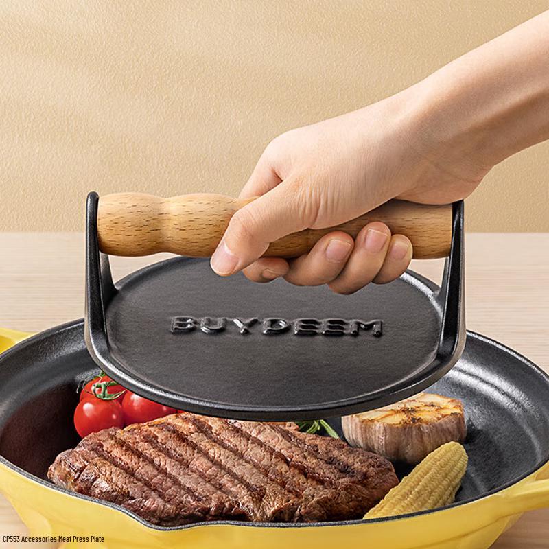 Buydeem Cast Iron Grill Press