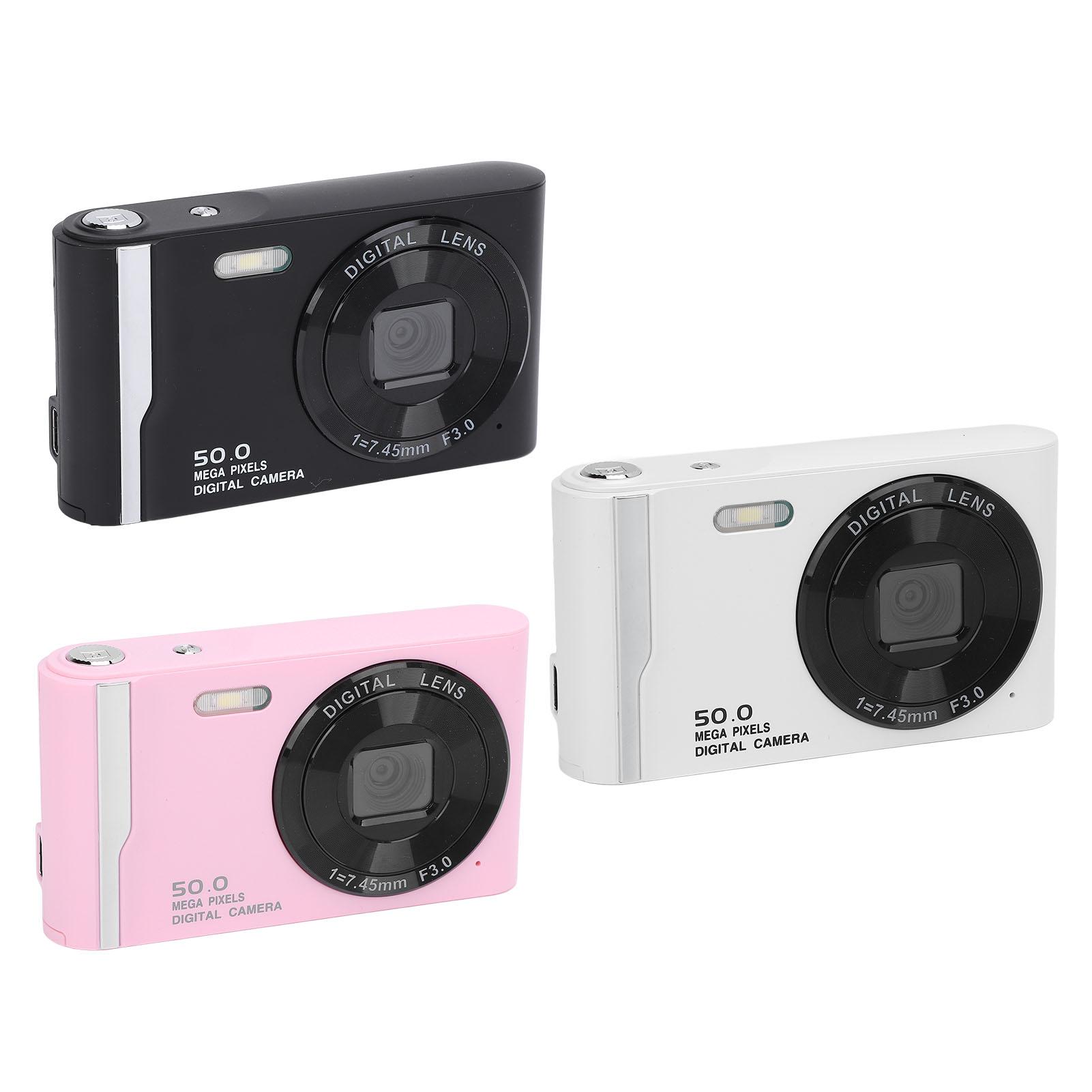 

4K 50MP Digital Camera HD 16x Digital Zoom 2.8 Inch LCD Screen Anti Shake Autofocus Retro Compact Sm White