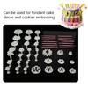 47pcs/set Fondant Cake Decoration Cutters   Cutter Molds   Pastry Baking Decor Tool