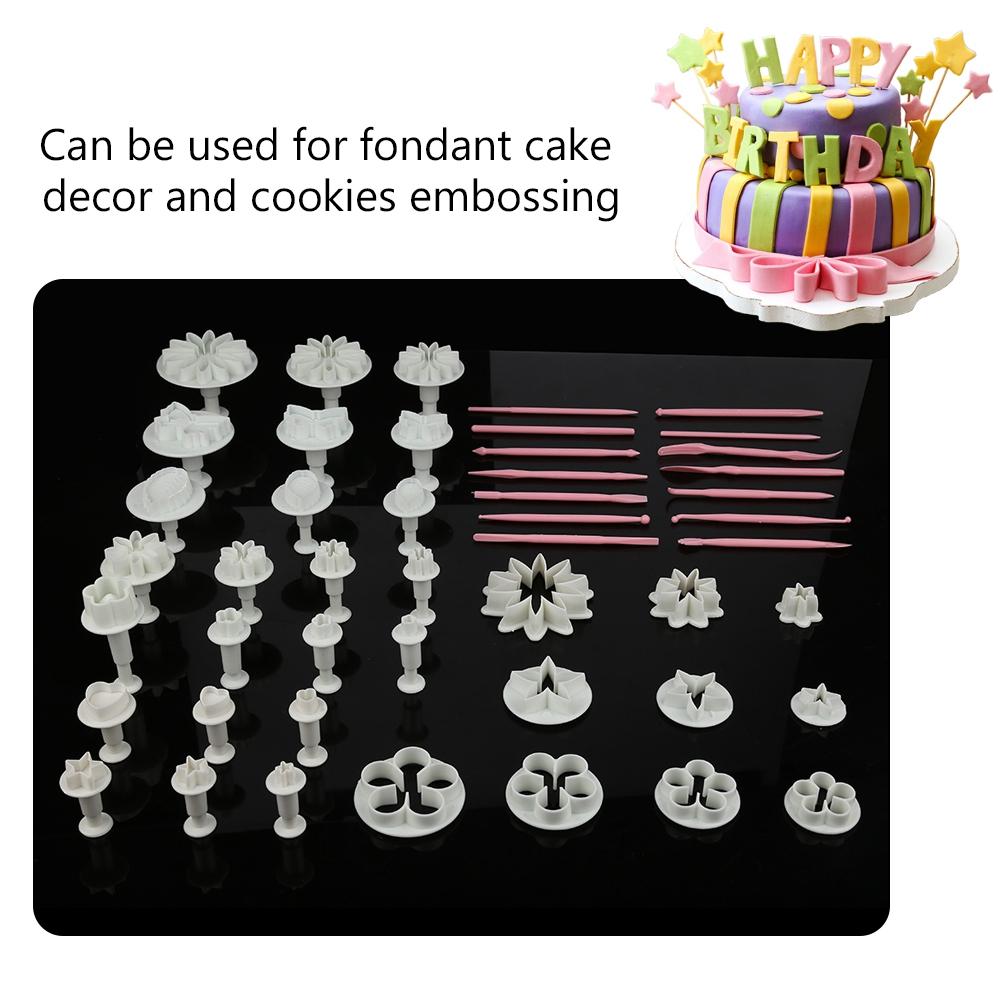 47pcs/set Fondant Cake Decoration Cutters   Cutter Molds   Pastry Baking Decor Tool
