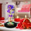 Ewige Rose in Kuppel mit LED-Licht Romantisches Leuchten Künstliche Rose Geschenk für Ehefrau Freundin Oma Jahrestag Geburtstag Valentinstag Feiertag