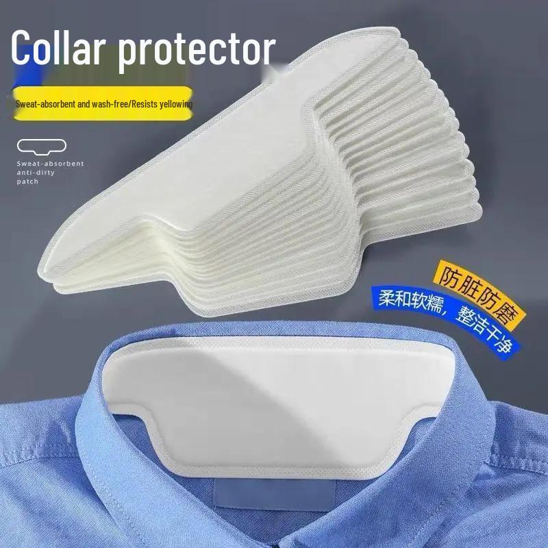 Newcomer Exclusive: Disposable Sweat-Absorbing Collar Protector - Antistain & Comfort for Shirts
