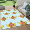 Sailor Moon5 Flannel Pattern Square Carpet,Area Rug,Carpet Rug for Living Room Bedroom Sofa Playroom Decor,Non-slip Floor Mat