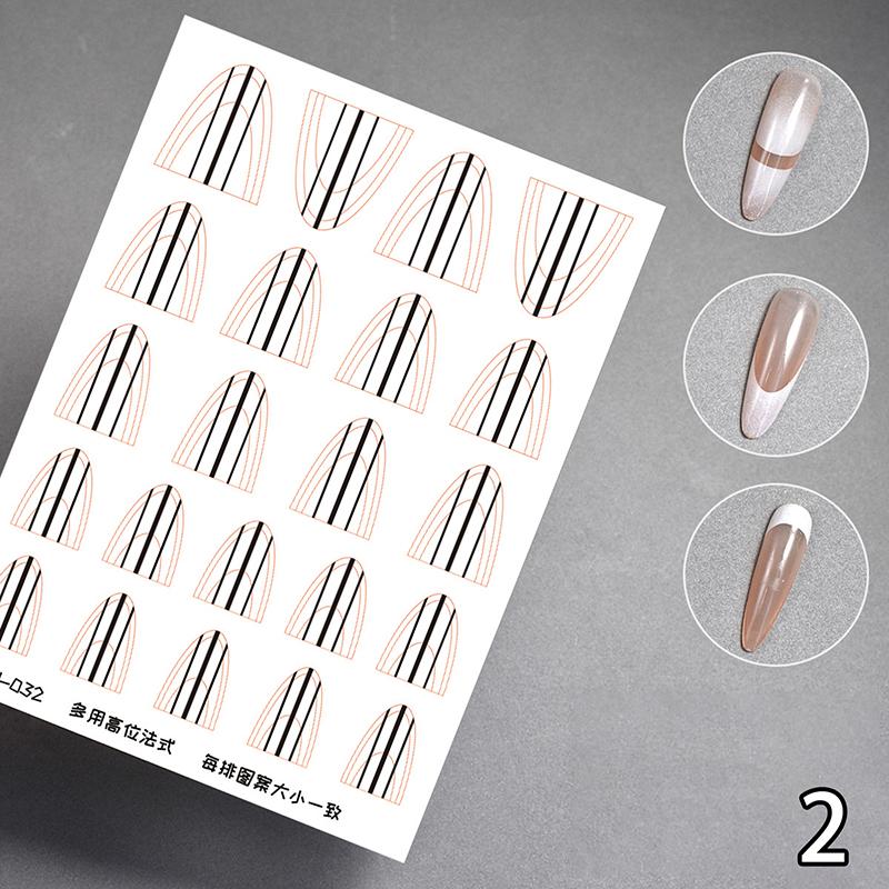 

Французский маникюр Полоски Формы для ногтей Бахрома Направляющие Наклейки Руководства по созданию волнистых линий для дизайна ногтей Наклейки Трафаретные полоски Инструменты для ногтей 2