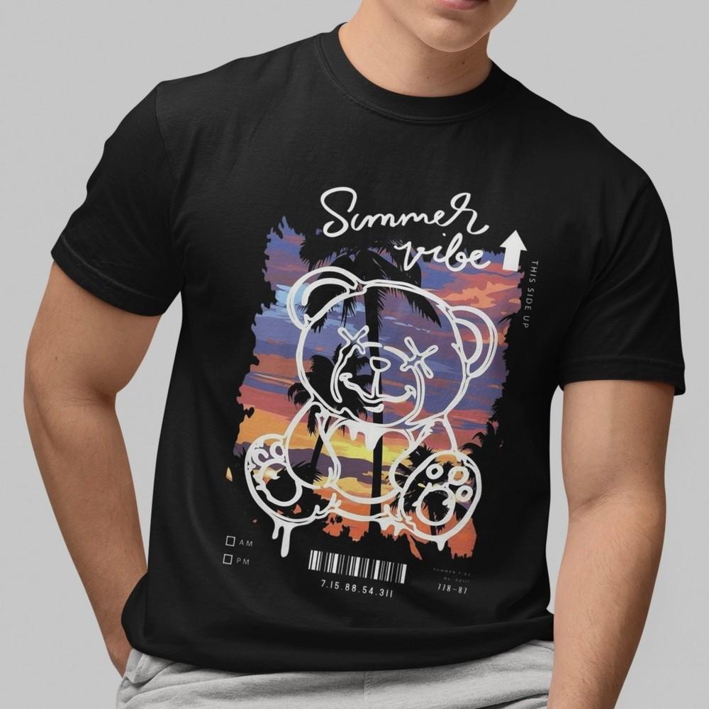 

Small Body Big Energy Graphic Tee Smiley Face Print T Shirt Streetwear Unisex 2XL