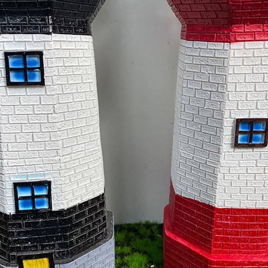 Solar Rotating Lighthouse Garden Light with Auto-On/Off Weather-Resistant & Easy Setup Romantic Night Lamp Resin Plastic Outdoor Decor for Yard Patio