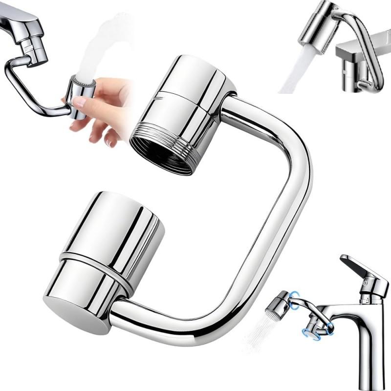 1080 Degree Swivel Stainless Steel Kitchen Faucet Extender Universal Dual Mode Bathroom Sink Accessories with Adapter