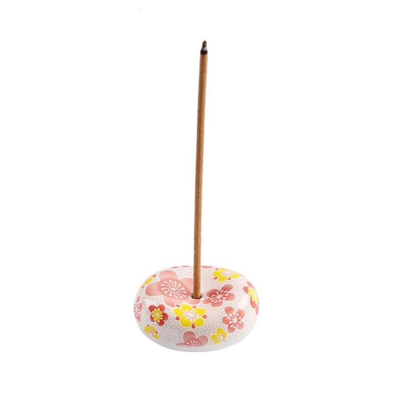 Japanese Style Incense Sticks Holder Coil Censer Burner Ceramic Base Buddhist Home Indoor Altar Table Home Decoration