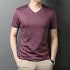 Summer New Casual Korean Style Short-Sleeved T-shirt Young Men's Thin Solid Color and V-neck Bottoming Polo Shirt Men's Clothing