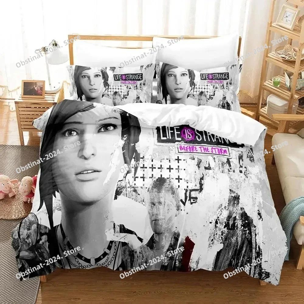 Game Life is Strange Before the Storm Bedding Set Printed Duvet Cover Sheet Pillowcase Bed Soft Quilt Cover Full Queen King Size