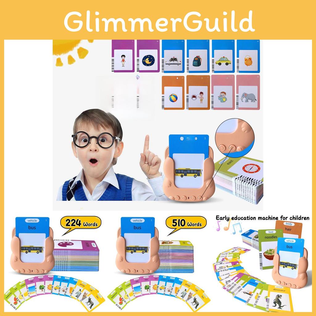 Rechargeable Card Educational Reader  Kids  Early Learning Insert Card Machine