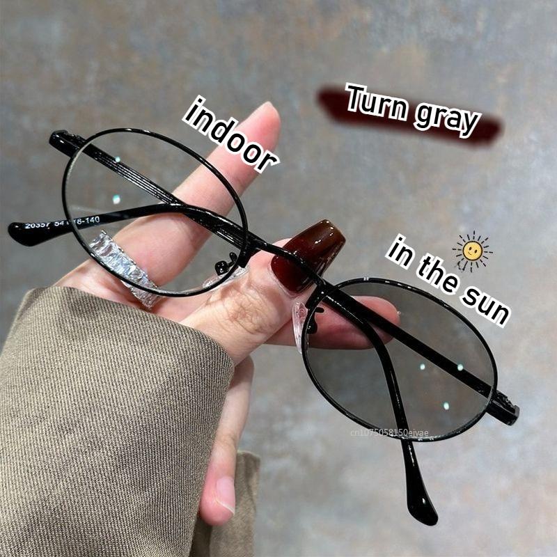 

New Style Photochromic Myopia Glasses Men Women Color Changing Eyeglasses Anti Uv Sunglasses Luxury Short-Sighted Eyewear 0~-6.0 0