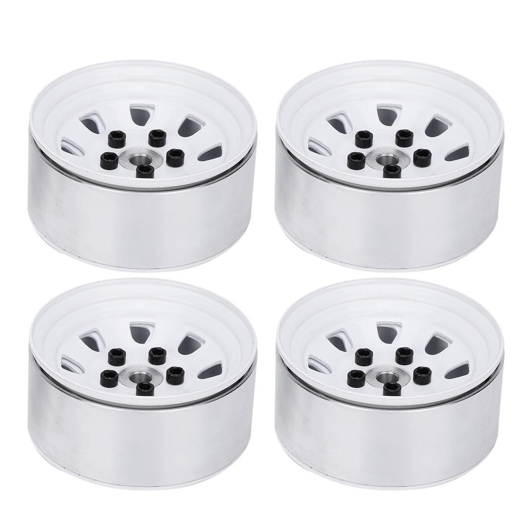 4pcs 1.9'' Aluminium Alloy Wheel Rims Hubs for 1/10 RC Crawler for   SCX10  (White )