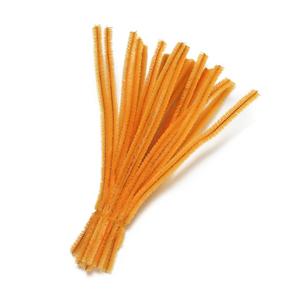 100Pcs 30cm Colorful Chenille Stem Twisted Rod Wool Root Fluffy Bar Iron Wire for DIY Handcraft Twisting Decor Jewelry Supplies