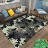 Teppich mit Tarnmuster und abstraktem Farbspritzer-Design Geeignet als Antirutsch für Wohnzimmer, Schlafzimmer, Sofas