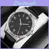 Stylish Men's Watch With Leather Strap Quartz Movement 40.5mm Dial Diameter