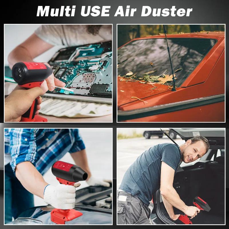 Brushless Jet Blower 130000RPM Violent Turbo Fan 4-Speed Wireless Handheld Air Blower for Milwaukee 18V Battery (No Battery)