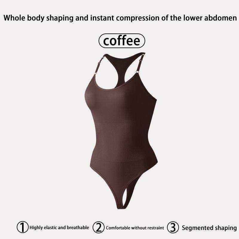 Body-shaping Vest with Back Support and Thong-style Fastening Postpartum Slimming Bodysuit