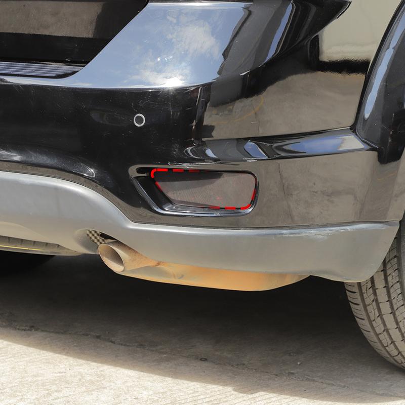 Bil Bakre Tåkelys Lampe Deksel ABS Lampe Dekorasjon For Jeep Grand Cherokee For Jeep Compass For Dodge Journey Bil Eksteriør Tilbehør, Røkt Svart