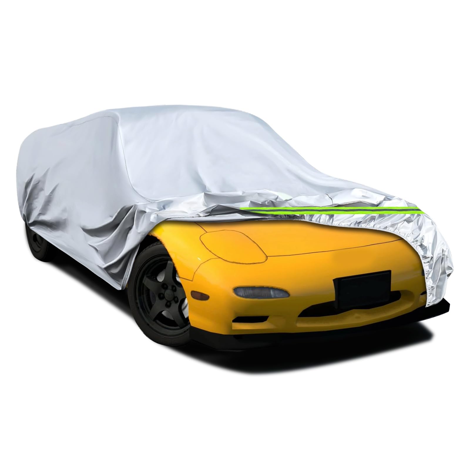 

Syncnika Car Cover for Mazda with GT UV Rain and Snow Suitable for and All Silver RX-7 Wing, Waterproof, Fleece-Lined, Dustproof, Protection,