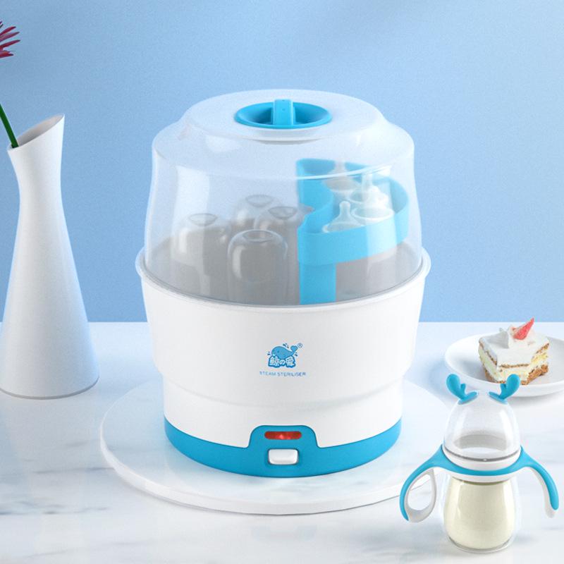 Whale Love Baby Bottle & Nipple Sterilizer - Anti-Dry Burn Steam, PP Material