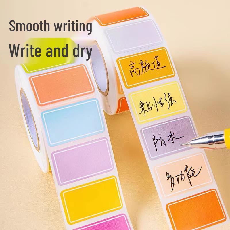Colored Sticky Name Labels for Students – Self-Adhesive Note & Classification Stickers