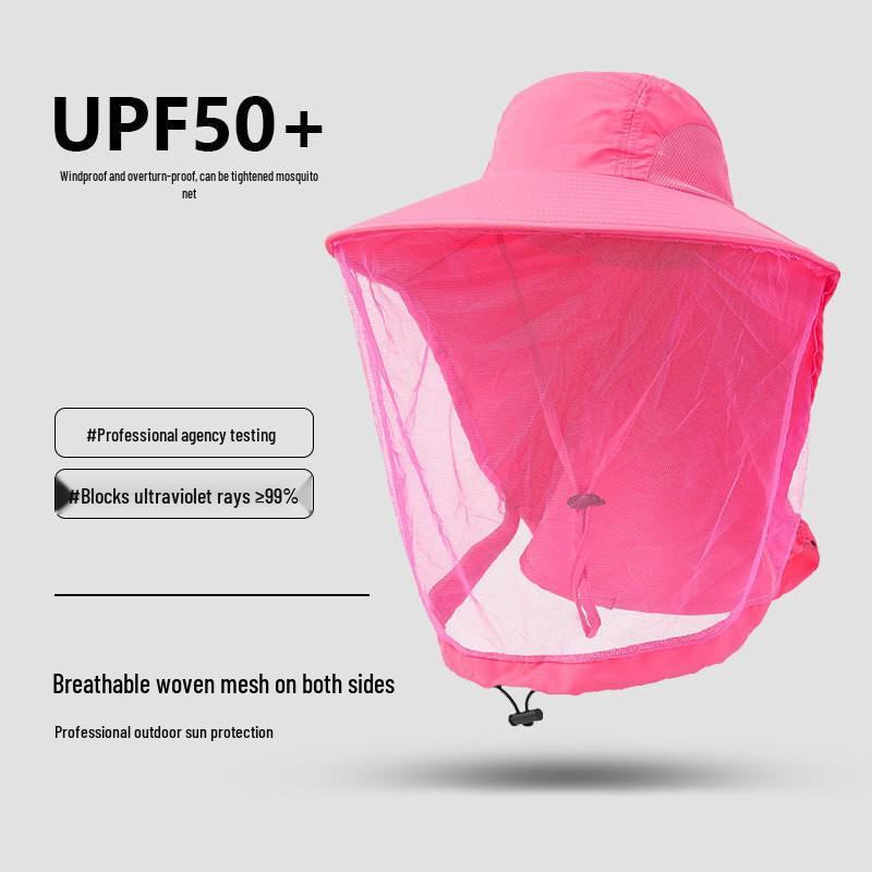 Unisex Sommer Sonnenhut: Moskitosicheres Netz, Schnelltrocknend, Wasserdicht, Ideal zum Angeln und Klettern