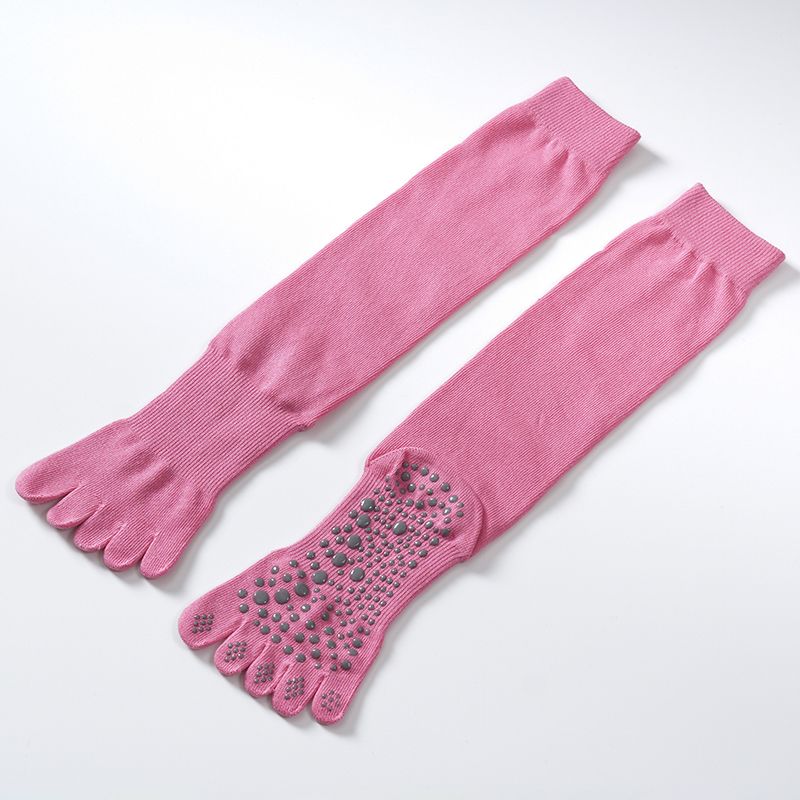 

Anti-Pilling Cotton Yoga Non-Slip Socks Pilates Socks Adult Room Socks Professional Sports Socks Women Long Tube Toe Socks PEONY(Anti-Pilling cotton socks)