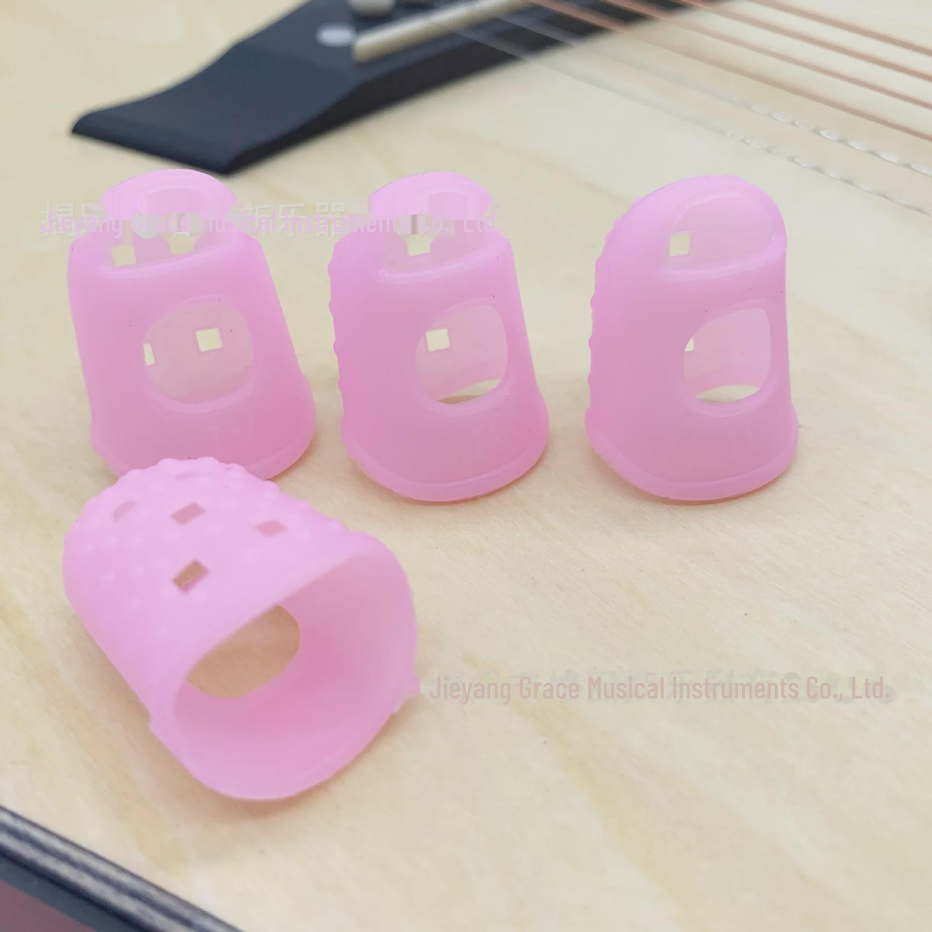 

Силиконовые защитные чехлы для пальцев гитары для начинающих L розовый