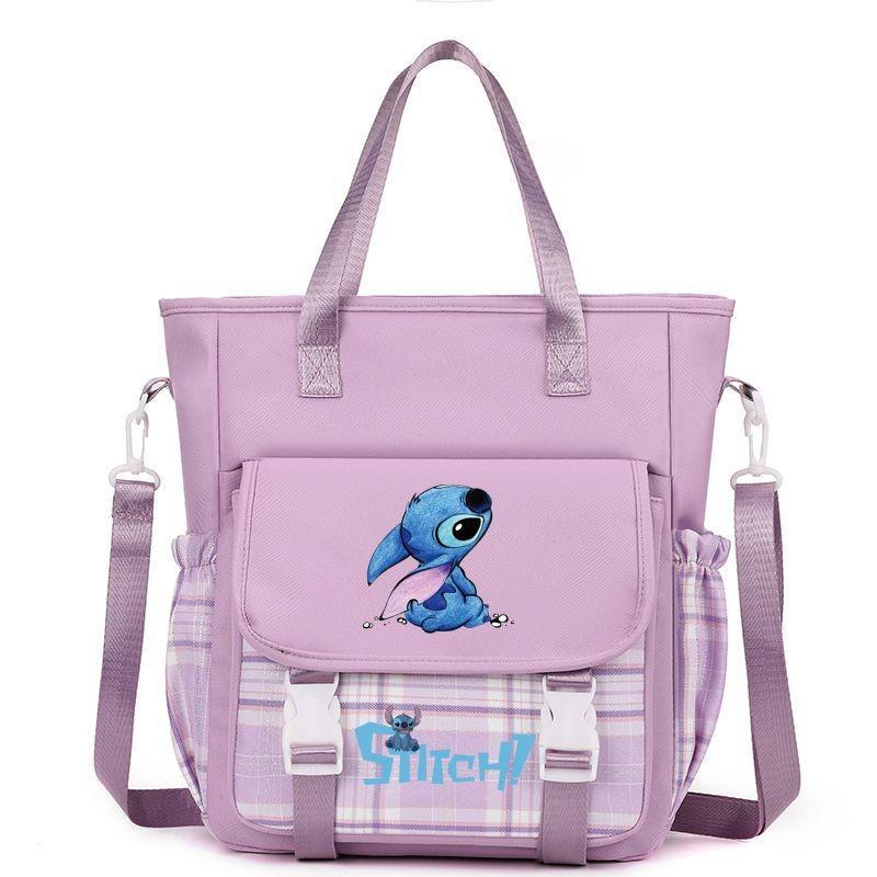 Lilo Stitch Kids Canvas Shoulder Bag With Colorful Print For Daily Use