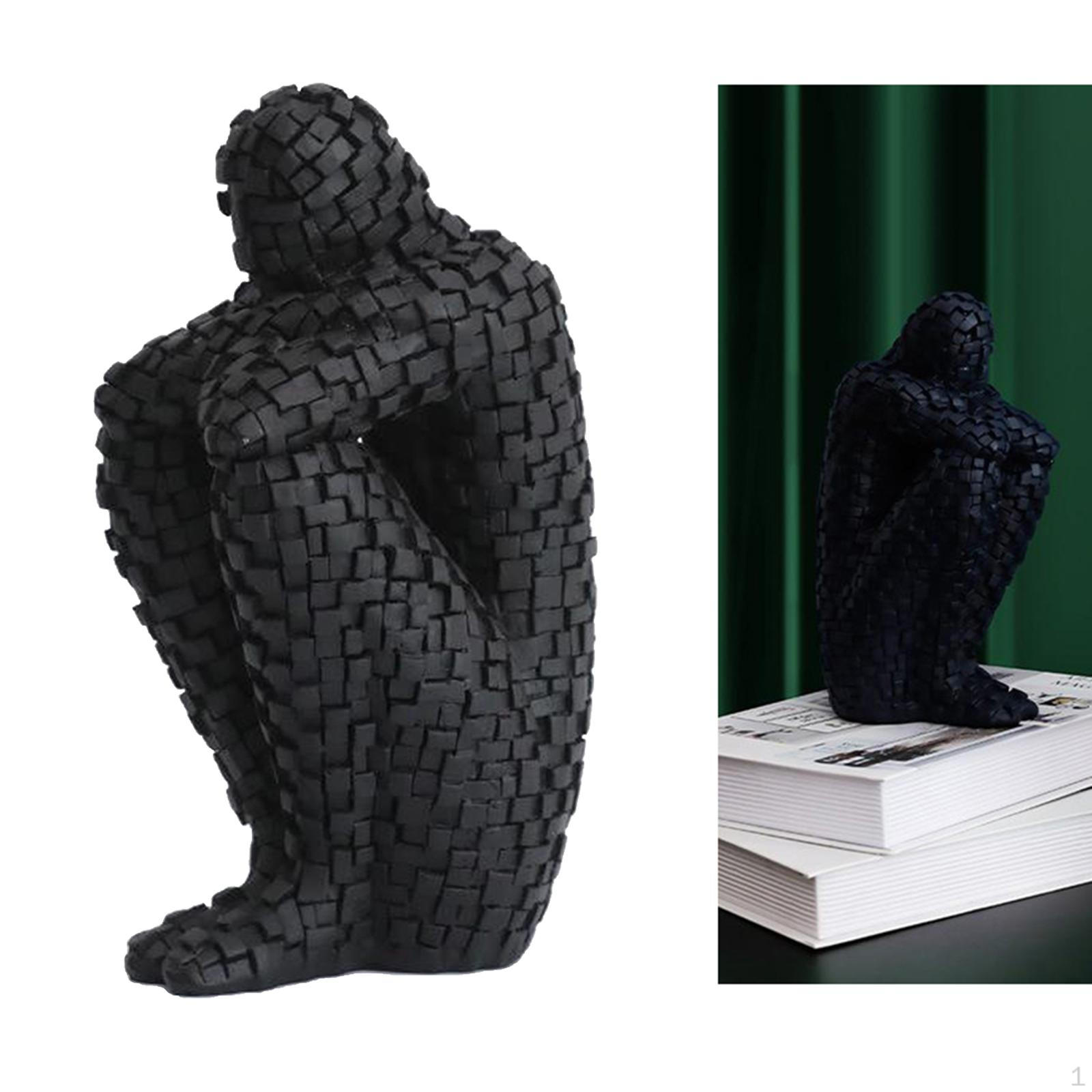 

Book Shelf Table Ends Heavy Modern Storage Office Decor People Figurine чорний