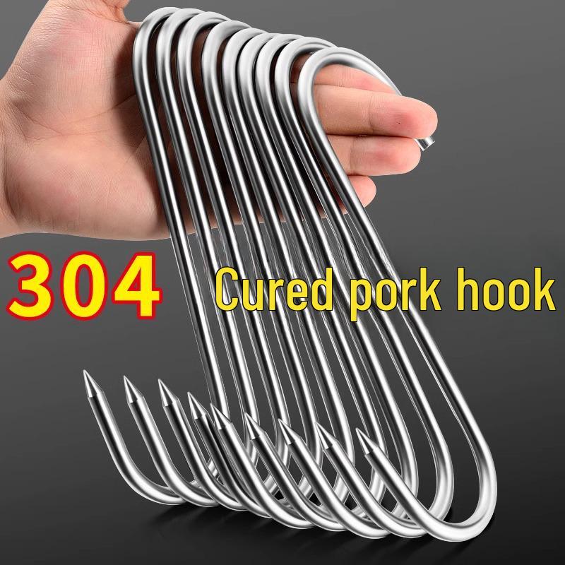 

304 Stainless Steel Large S-Shaped Bacon & Meat Hook Medium 3*13 (10 pcs)