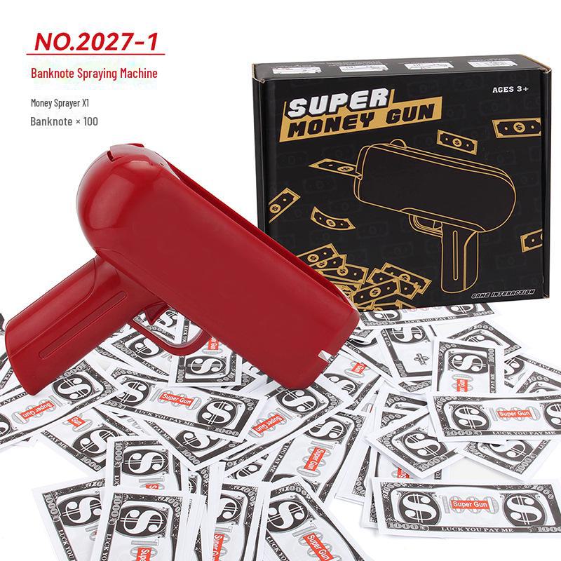 60-Electric Money Spray Gun: Unique Toy Shooting US Dollar Bills