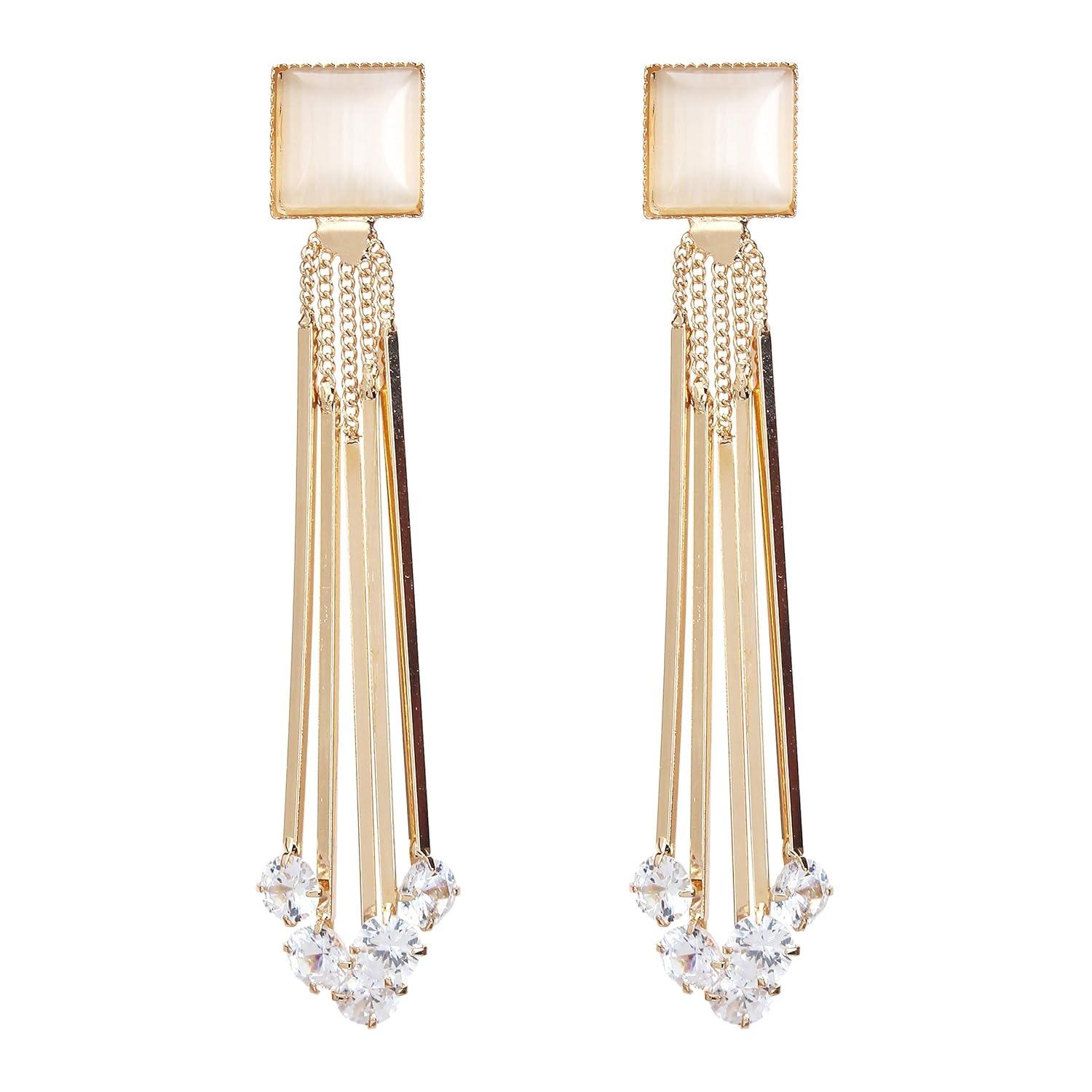 

Женские украшения Кристальные серьги Позолоченные серьги-подвески для девушек и женщин Onesize белый